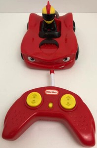 Little Tikes Remote Control RC Bumper Car Red Figure Remote Toy w Batteries