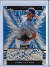 2019 Leaf Metal Draft JIMMY LEWIS Blue Wave Prismatic Auto RC 12/20 Dodgers