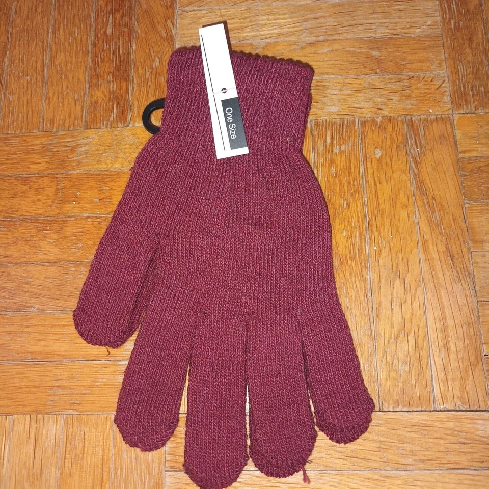 strick Handschuhe gr. S dunkel rot bordo neu - Bild 1 von 1