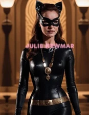JULIE NEWMAR #98 CATWOMAN BEAUTIFULLY COLORIZED PHOTO 11 X 8.5 FREE SHIPPING