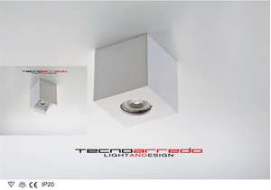 Faretti spot cubo in gesso anche base aperta per cartongesso o ... Faretti x cartongesso
