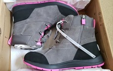 NEW UGG KIDS TURLOCK WEATHER GREY WATERPROOF SUEDE ZIP BOOTS YOUTH SIZE 5