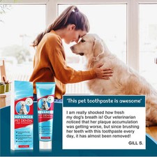 Toothpaste Pet Dog Cat 3.5oz Deodorant Breath Fresh Plaque Cleaning Dental-Oral.