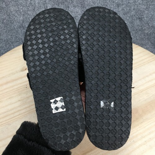 Puma Slippers Womens 10 Fluff BX Casual Slip On Comfort Slides Black Fabric - Picture 10 of 17