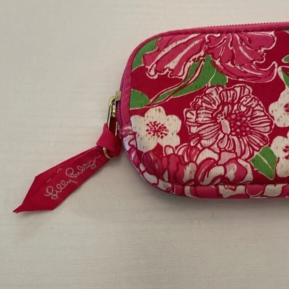 LILLY PULITZER Muñequera de Neopreno Rosa Flamenco Mini Estuche Monedero Monedero Foto 3 de 4