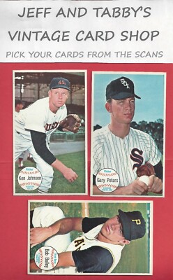 1964 TOPPS BASEBALL GIANTS / SEE DROP DOWN MENU FOR CARD YOU WILL RECEIVE