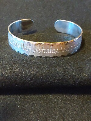 Vintage M.B.C. Sterling Silber Armreif Armband - Wither Thou Goest, I Will Go 25 Gramm