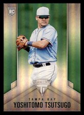 2020 Panini Chronicles Titanium Green #14 Yoshitomo Tsutsugo Tampa Bay Rays