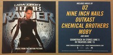 Angelina Jolie TOMB RAIDER 2 SIDE PROMO POSTER FLAT 4 2002 CD NINE INCH NAILS U2
