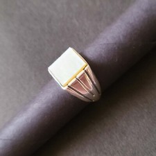 Natural Mother of Pearl 925 Sterling Silver Handmade Ring All Size Available