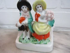 VINTAGE COUPLE STAFFORDSHIRE STYLE JAPAN WOMAN MAN  ASHTRAY