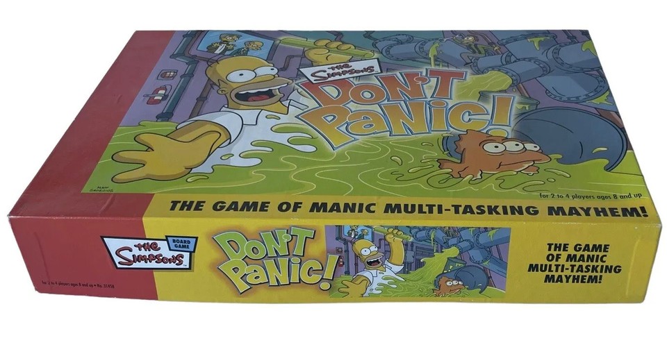 The Simpsons Don't Panic Board Game Complete 20th Century Fox