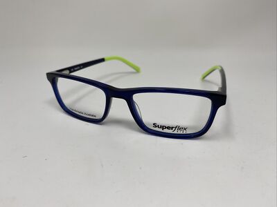 SUPERFLEX KIDS SFK-220 S301 48/16/130 NAVY BLUE NEON FLEX HINGE EYEGLASS HZ24