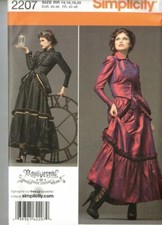 Simplicity 2207 Costume Pattern Victorian Steampunk Jacket  Skirt, Two Sizes