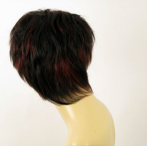 wig for women 100% natural hair black and red wick ref MARY 1b410 PERUK - Foto 5 di 8