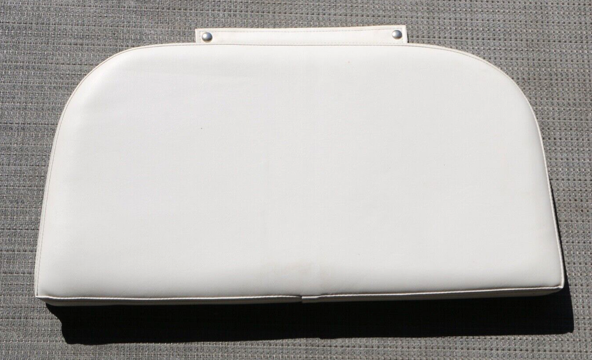 Marine Boat Snap On Bottom Seat (Console?) Cushion - White 27