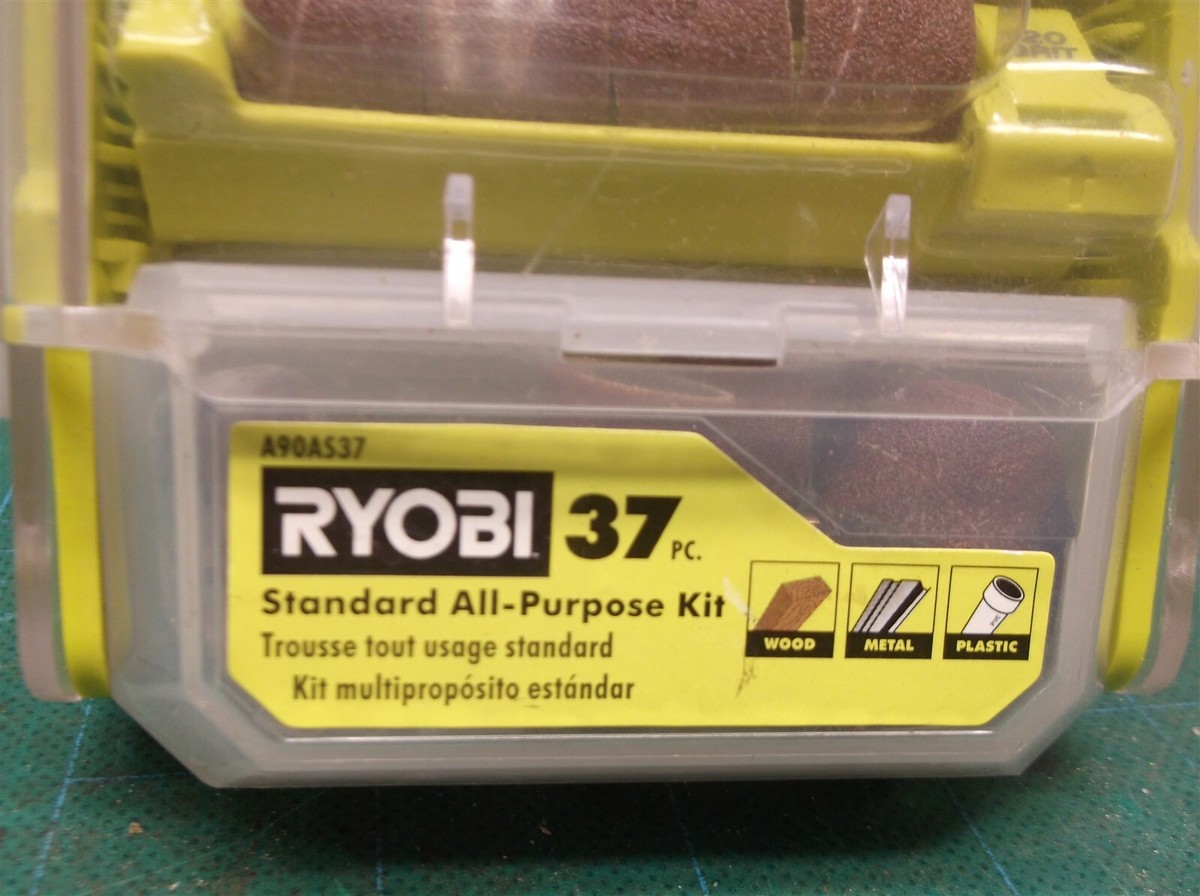 New! Ryobi Rotary Tool 37-pc All-purpose Kit For Wood, Metal, & Plastic