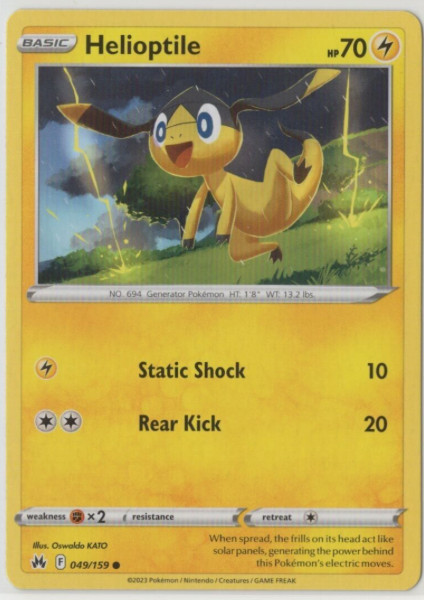 Pokemon - Helioptile - 049/159  - Crown Zenith  - NM/M