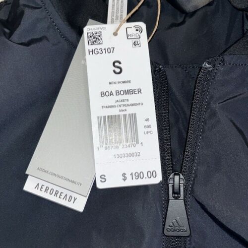 S Adidas BOA Bomber Jacket Best of adidas Training Men's S black full zip $190 - Picture 4 of 14