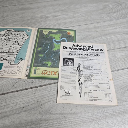 Advanced Dungeons & Dragons 1st Edition Module I8 Ravager Of Time TSR 9169 A3 - Picture 5 of 6