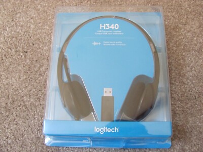 Brand New Logitech H340 USB Computer PC Headset w/Noise Cancelling Microphone