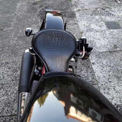 Motorcycle Alligator Large Solo Seat for Harley Street Glide Softail Springer US
