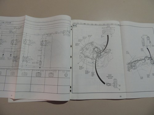 Wiring diagram Mazda RX-7 FD 08.1993 Werkstatthandbuch Schaltpläne Englisch - Picture 7 of 8