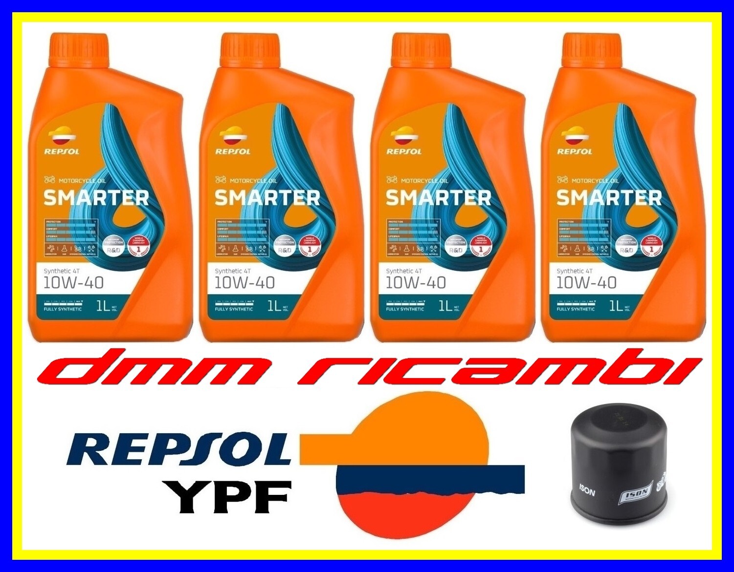 Kit Tagliando HONDA HORNET 600 00>01 Filtro Olio REPSOL 10W40 CB 600F 2000 2001