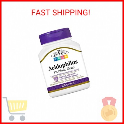 21st Century Acidophilus Capsules, 100 Count (21339)