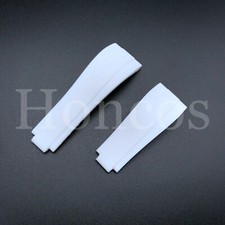 Fits For Relex OysterFlex Watch Rubber Silicone Strap Band Clasp Buckle White