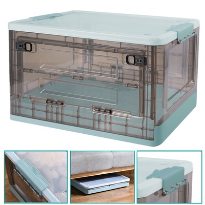 1/2/3pack Foldable Plastic Storage Bin Stackable Container Box w/Wheels & Handle
