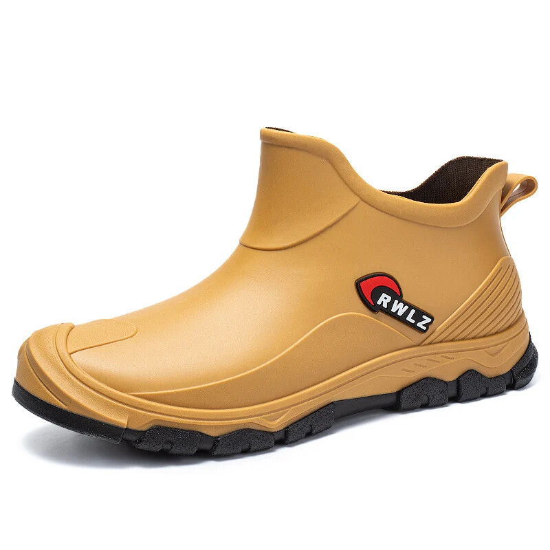 Rain Boots Men Non-slip Waterproof Rubber Shoes Fishing Work Car Wash Outdoor-image