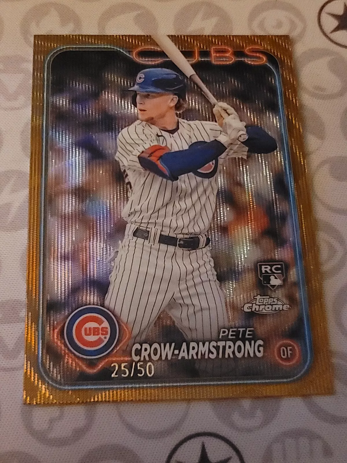 2024 Topps Chrome - Gold Wave Refractor #16 Pete Crow-Armstrong /50 (RC)