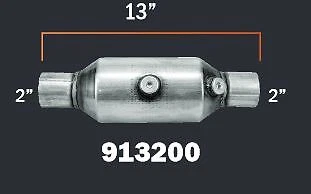 Convertidor catalítico de carga pesada de escape de 2" verdadero OBDII Foto 2 de 4