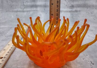 Orange FAUX Anemone (1 FAKE Anemone approx. 6Wx3Dx6T inches) | eBay