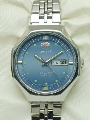 Orient Crystal Automatic V019633-00C Blue Dial Vintage Ladies Watch MQ001AK4
