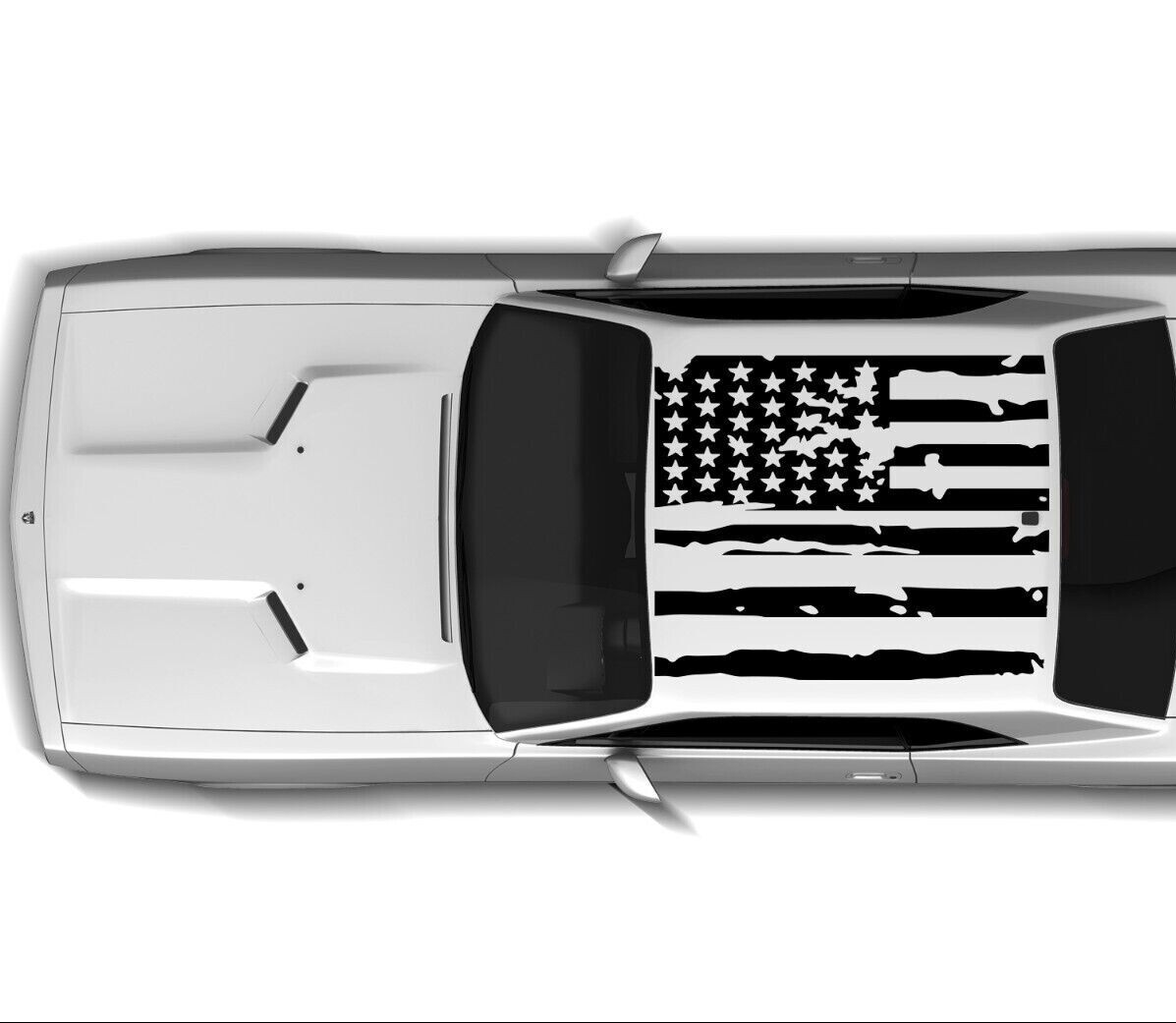 Roof Flag For Dodge Challenger graphics kit Decal Stickers design