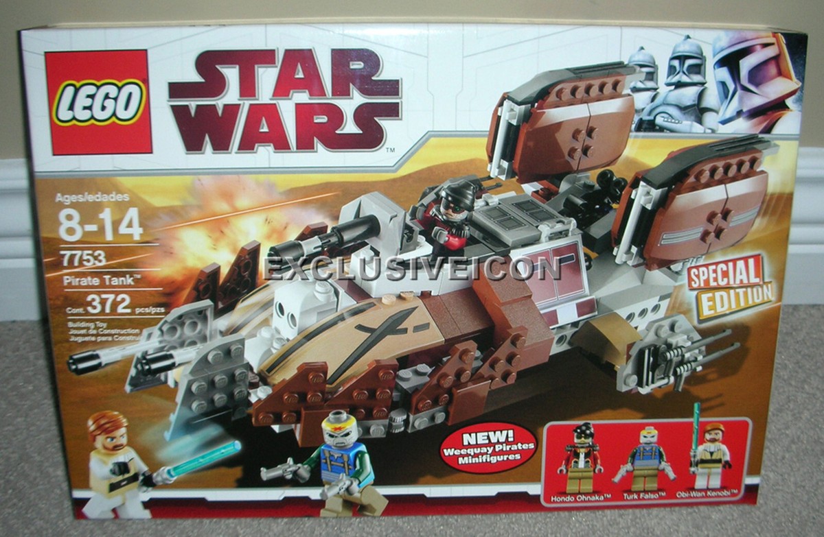 2009 Star Wars Clone Wars Lego 7753 Hondo Ohnaka Pirate Tank (372