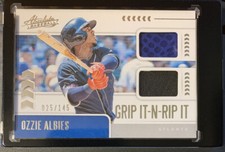 2020 Absolute Baseball OZZIE ALBIES GRIP IT-N-RIP IT GLOVE/GRIP 025/145
