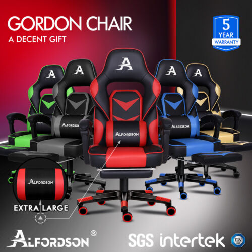 ALFORDSON Gaming Office Chair Racing Executive Footrest Computer Seat PU Leather - Picture 8 of 874