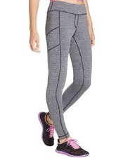 Ideology Women's Medium Printed Seamed Legging Pants Black Medium NWT