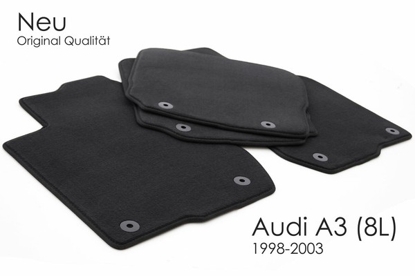Neu! Passform FußMatten Audi A3 S3 8L Velours Original QualitäT Autoteppich 4X-image