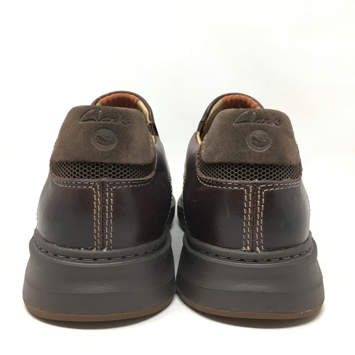 Clarks Un Brawley Step Shoes  Men\'s 10W Casual Slip-On Leather Shoes in Brown Clarks Men main image 4