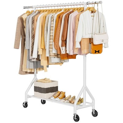 Portable Closet Wardrobe Rack, Heavy Duty Metal Garment Rack