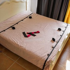 BDSM Bed Restraints Handcuffs Ankle Cuffs Adjustable Strap Eye Mask Bondage Kit