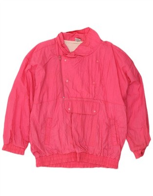 Vintage Herren Anorak Jacke UK 42/44 Large Rosa Nylon BY04
