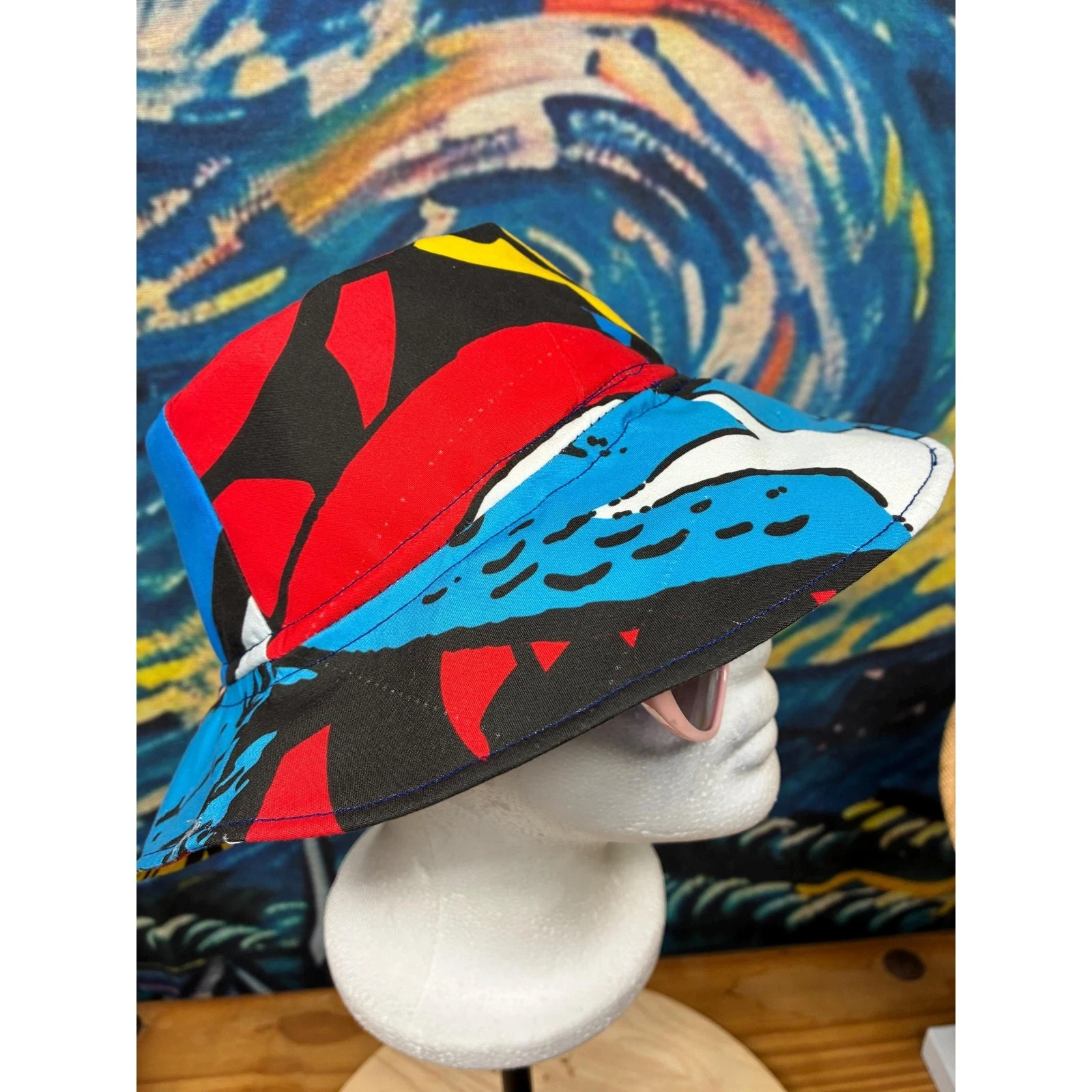 Comic Book Superhero Bucket Hat – Handmade Pop Art Gamer Hat – Retro – Small