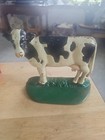 Vtg 3.5 Pound Vintage Cast Iron Cow Door Stop  & Boot Scraper — photo 1