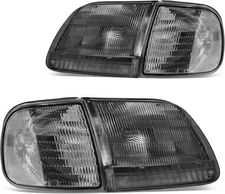 Headlight Assembly For 1997-2003 Ford F-150 & 1997-2002 Expedition Smoke Lens