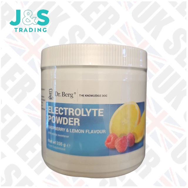 Dr Berg ELECTROLYTE POWDER Raspberry & Lemon flavour 335g ** TO CLEAR PRICE ! **
